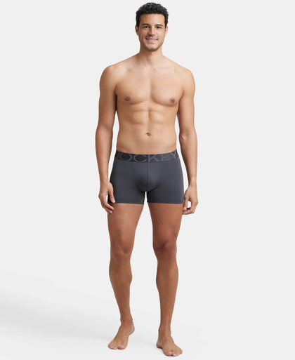 Tactel Microfiber Elastane Stretch Solid Trunk with Moisture Move Properties - Ebony & Navy (Pack of 2)