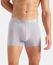 Tactel Microfiber Elastane Stretch Solid Trunk with Moisture Move Properties - Lilac Grey