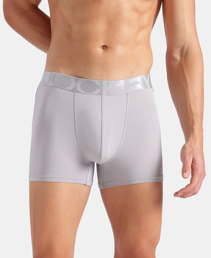 Tactel Microfiber Elastane Stretch Solid Trunk with Moisture Move Properties - Lilac Grey