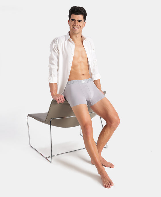 Tactel Microfiber Elastane Stretch Solid Trunk with Moisture Move Properties - Lilac Grey