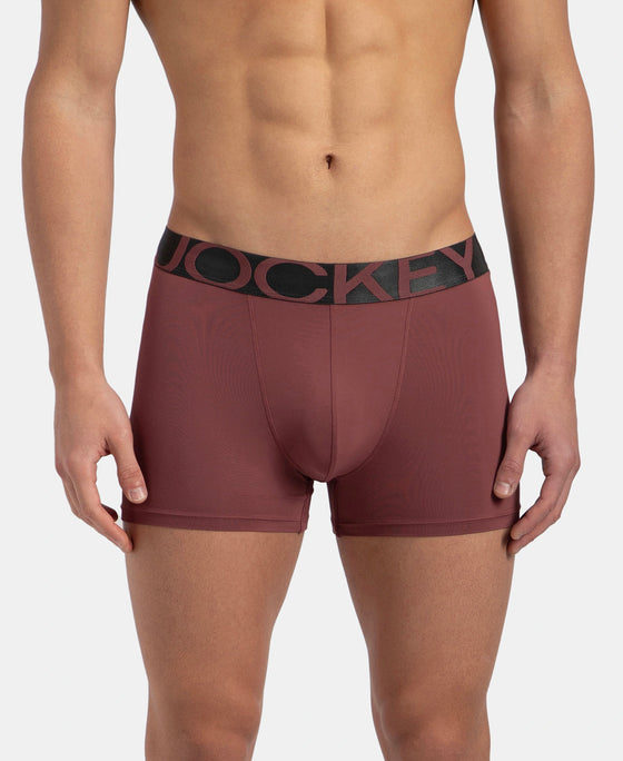 Tactel Microfiber Elastane Stretch Solid Trunk with Moisture Move Properties - Wild Ginger