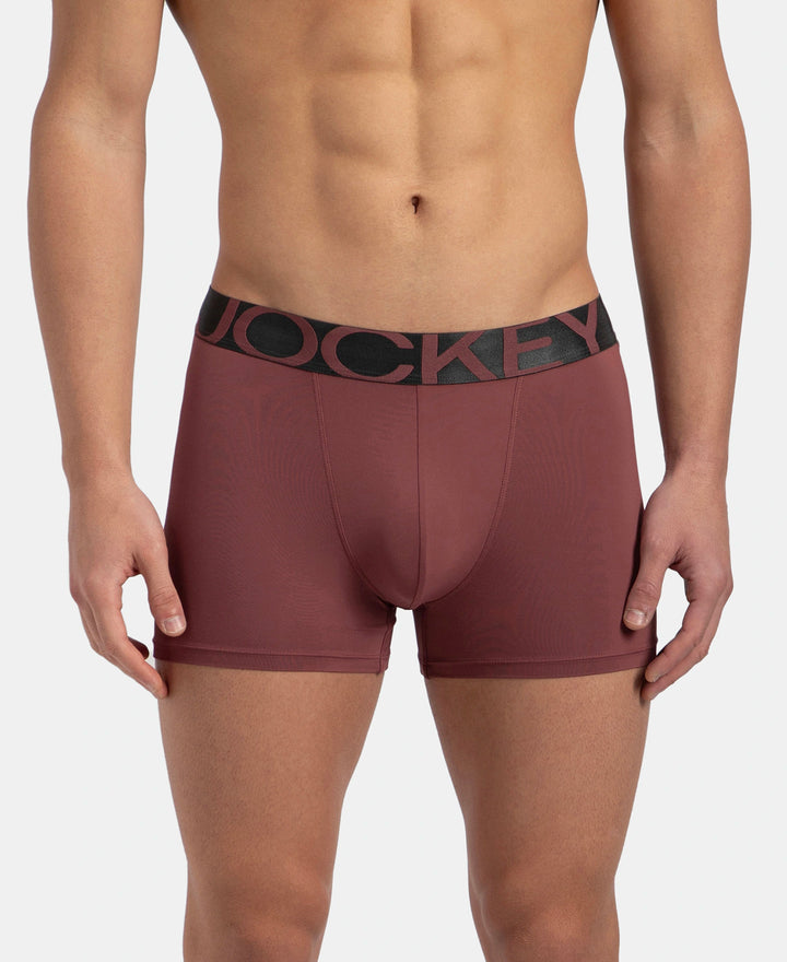 Tactel Microfiber Elastane Stretch Solid Trunk with Moisture Move Properties - Wild Ginger