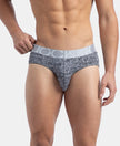 Tactel Microfiber Elastane Stretch Printed Brief with Moisture Move Properties - High Rise