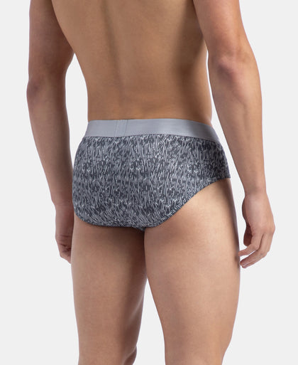 Tactel Microfiber Elastane Stretch Printed Brief with Moisture Move Properties - High Rise