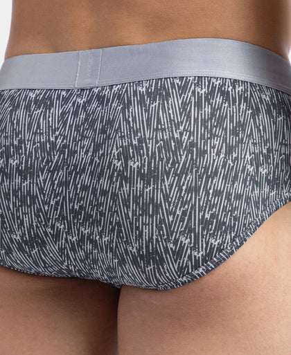 Tactel Microfiber Elastane Stretch Printed Brief with Moisture Move Properties - High Rise
