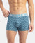 Tactel Microfiber Elastane Stretch Printed Trunk with Moisture Move Properties - Blue Shadow