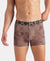 Tactel Microfiber Elastane Stretch Printed Trunk with Moisture Move Properties - Deep Taupe