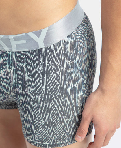 Tactel Microfiber Elastane Stretch Printed Trunk with Moisture Move Properties - High Rise