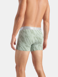 Tactel Microfiber Elastane Stretch Printed Trunk with Moisture Move Properties - Jadeite