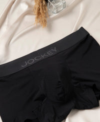 Tactouch Microfiber Elastane Stretch Seamfree Bonded Tech Solid Trunk with Internal Breathable Mesh - Black