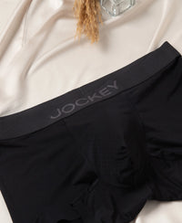 Tactouch Microfiber Elastane Stretch Seamfree Bonded Tech Solid Trunk with Internal Breathable Mesh - Black