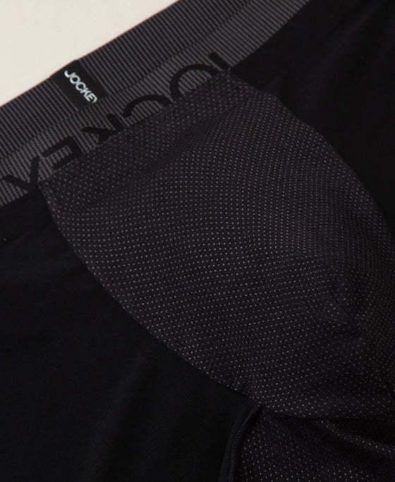 Tactouch Microfiber Elastane Stretch Seamfree Bonded Tech Solid Trunk with Internal Breathable Mesh - Black