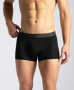Tactouch Microfiber Elastane Stretch Seamfree Bonded Tech Solid Trunk with Internal Breathable Mesh - Black