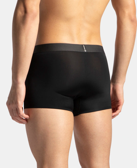 Tactouch Microfiber Elastane Stretch Seamfree Bonded Tech Solid Trunk with Internal Breathable Mesh - Black