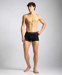 Tactouch Microfiber Elastane Stretch Seamfree Bonded Tech Solid Trunk with Internal Breathable Mesh - Black