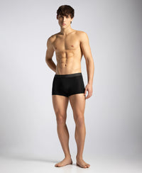 Tactouch Microfiber Elastane Stretch Seamfree Bonded Tech Solid Trunk with Internal Breathable Mesh - Black