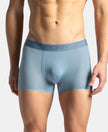 Tactouch Microfiber Elastane Stretch Seamfree Bonded Tech Solid Trunk with Internal Breathable Mesh - Blue Shadow