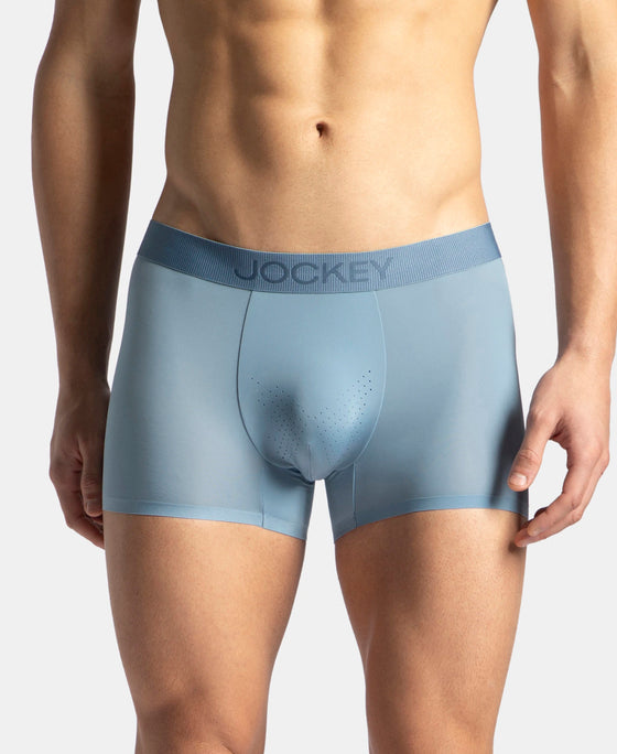 Tactouch Microfiber Elastane Stretch Seamfree Bonded Tech Solid Trunk with Internal Breathable Mesh - Blue Shadow