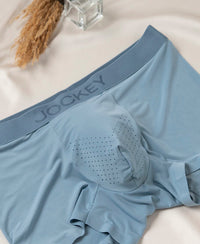 Tactouch Microfiber Elastane Stretch Seamfree Bonded Tech Solid Trunk with Internal Breathable Mesh - Blue Shadow