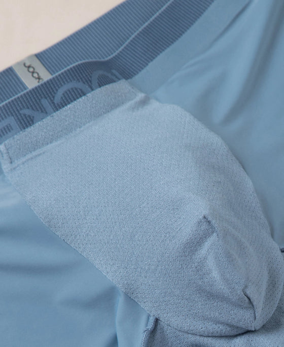 Tactouch Microfiber Elastane Stretch Seamfree Bonded Tech Solid Trunk with Internal Breathable Mesh - Blue Shadow