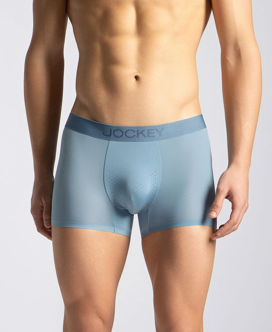 Tactouch Microfiber Elastane Stretch Seamfree Bonded Tech Solid Trunk with Internal Breathable Mesh - Blue Shadow