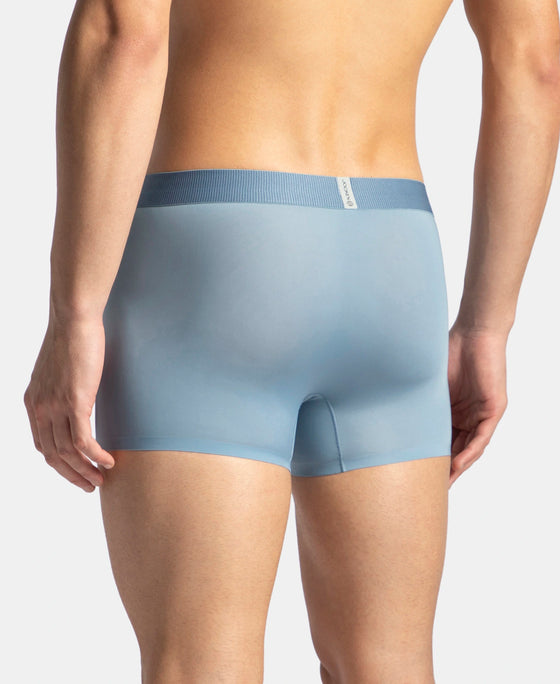 Tactouch Microfiber Elastane Stretch Seamfree Bonded Tech Solid Trunk with Internal Breathable Mesh - Blue Shadow
