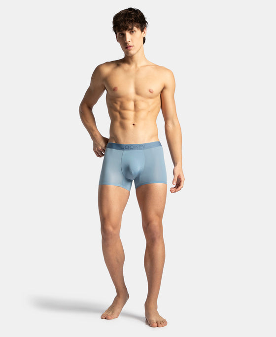Tactouch Microfiber Elastane Stretch Seamfree Bonded Tech Solid Trunk with Internal Breathable Mesh - Blue Shadow
