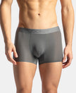 Tactouch Microfiber Elastane Stretch Seamfree Bonded Tech Solid Trunk with Internal Breathable Mesh - Grey