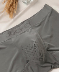 Tactouch Microfiber Elastane Stretch Seamfree Bonded Tech Solid Trunk with Internal Breathable Mesh - Grey