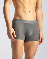 Tactouch Microfiber Elastane Stretch Seamfree Bonded Tech Solid Trunk with Internal Breathable Mesh - Grey