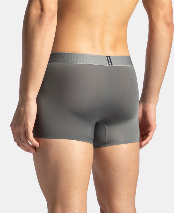 Tactouch Microfiber Elastane Stretch Seamfree Bonded Tech Solid Trunk with Internal Breathable Mesh - Grey