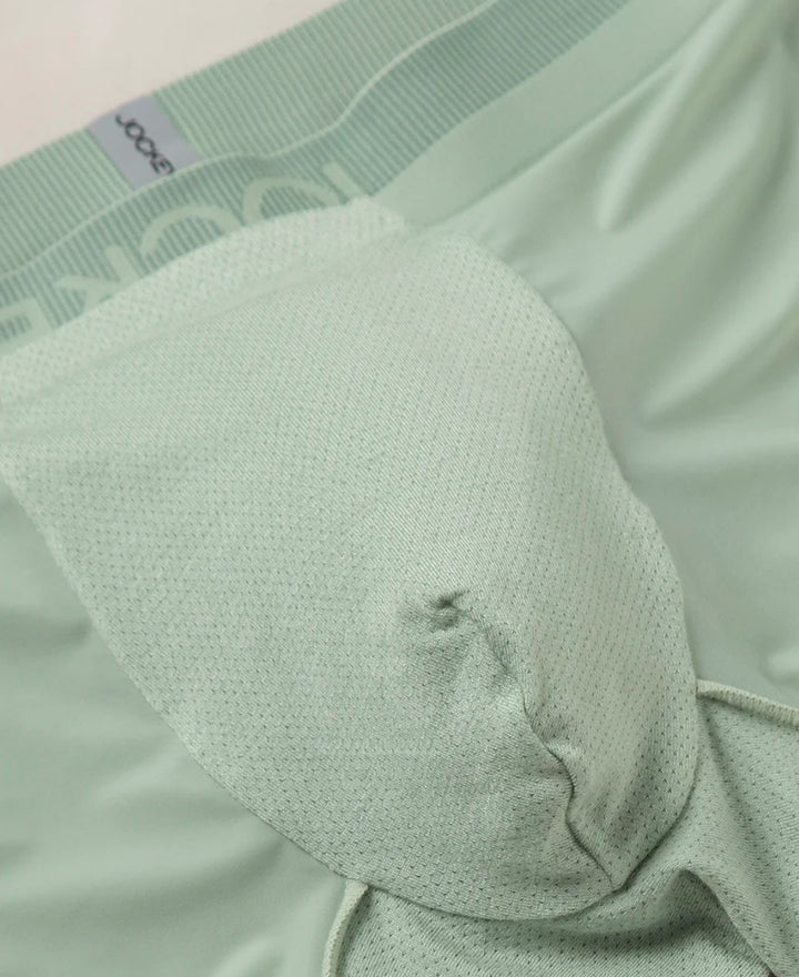 Tactouch Microfiber Elastane Stretch Seamfree Bonded Tech Solid Trunk with Internal Breathable Mesh - Pistachio
