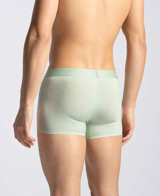 Tactouch Microfiber Elastane Stretch Seamfree Bonded Tech Solid Trunk with Internal Breathable Mesh - Pistachio