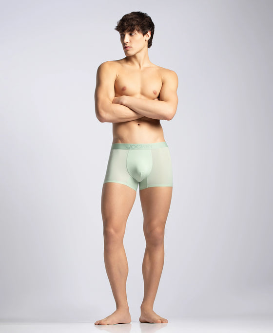 Tactouch Microfiber Elastane Stretch Seamfree Bonded Tech Solid Trunk with Internal Breathable Mesh - Pistachio