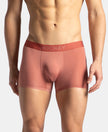 Tactouch Microfiber Elastane Stretch Seamfree Bonded Tech Solid Trunk with Internal Breathable Mesh - Terracotta