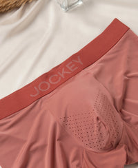 Tactouch Microfiber Elastane Stretch Seamfree Bonded Tech Solid Trunk with Internal Breathable Mesh - Terracotta