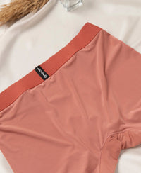 Tactouch Microfiber Elastane Stretch Seamfree Bonded Tech Solid Trunk with Internal Breathable Mesh - Terracotta