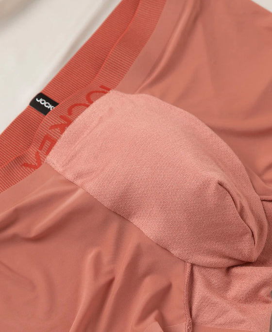 Tactouch Microfiber Elastane Stretch Seamfree Bonded Tech Solid Trunk with Internal Breathable Mesh - Terracotta