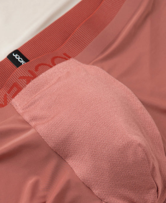 Tactouch Microfiber Elastane Stretch Seamfree Bonded Tech Solid Trunk with Internal Breathable Mesh - Terracotta