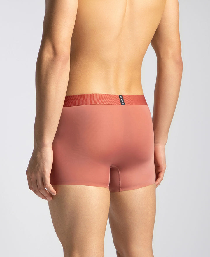 Tactouch Microfiber Elastane Stretch Seamfree Bonded Tech Solid Trunk with Internal Breathable Mesh - Terracotta
