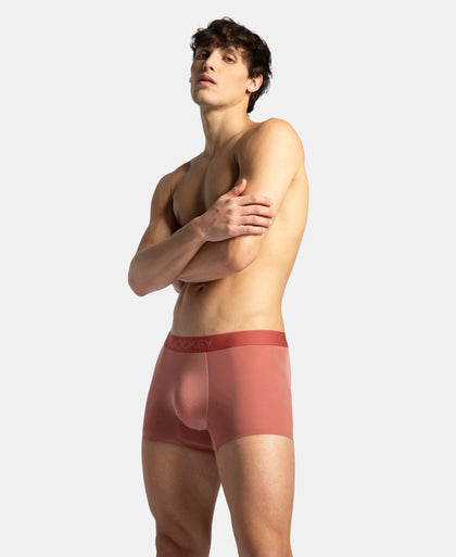 Tactouch Microfiber Elastane Stretch Seamfree Bonded Tech Solid Trunk with Internal Breathable Mesh - Terracotta