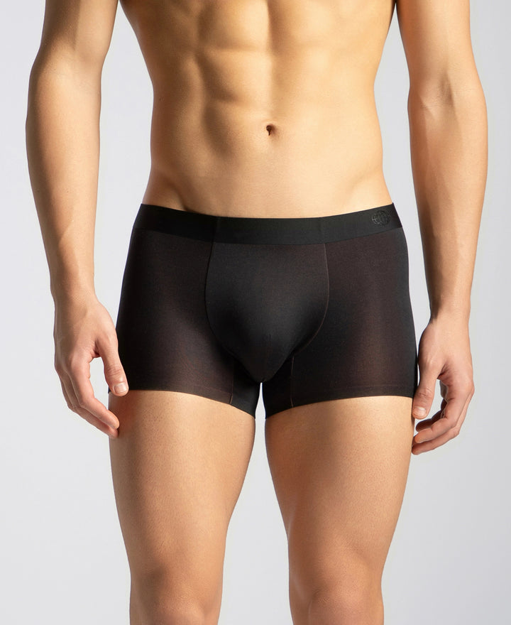 Texcelight Microfiber Elastane Stretch Seamfree Bonded Tech Solid Trunk with Internal Breathable Mesh - Black