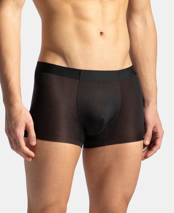 Texcelight Microfiber Elastane Stretch Seamfree Bonded Tech Solid Trunk with Internal Breathable Mesh - Black