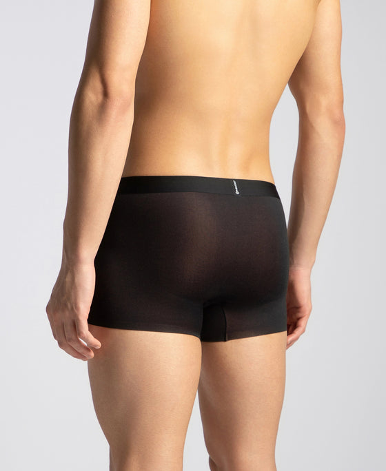 Texcelight Microfiber Elastane Stretch Seamfree Bonded Tech Solid Trunk with Internal Breathable Mesh - Black