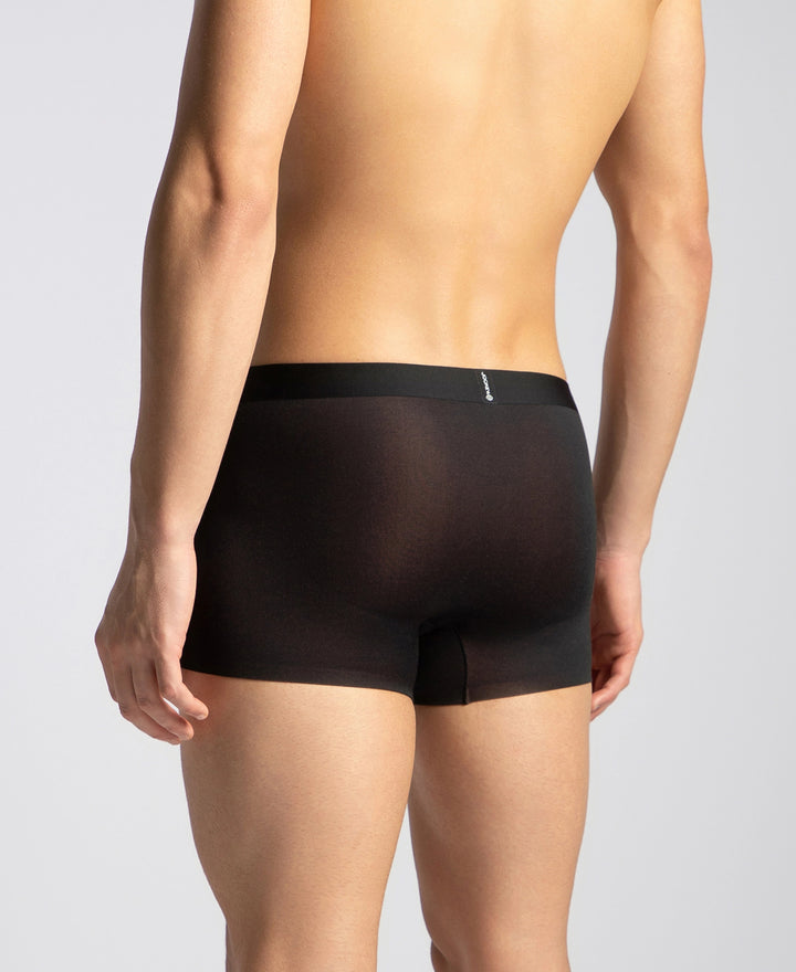 Texcelight Microfiber Elastane Stretch Seamfree Bonded Tech Solid Trunk with Internal Breathable Mesh - Black