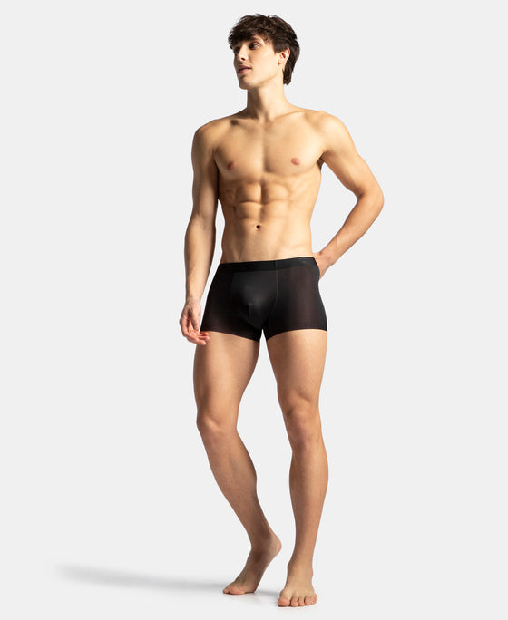 Texcelight Microfiber Elastane Stretch Seamfree Bonded Tech Solid Trunk with Internal Breathable Mesh - Black