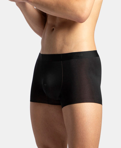 Texcelight Microfiber Elastane Stretch Seamfree Bonded Tech Solid Trunk with Internal Breathable Mesh - Black