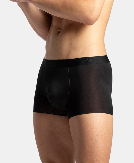 Texcelight Microfiber Elastane Stretch Seamfree Bonded Tech Solid Trunk with Internal Breathable Mesh - Black