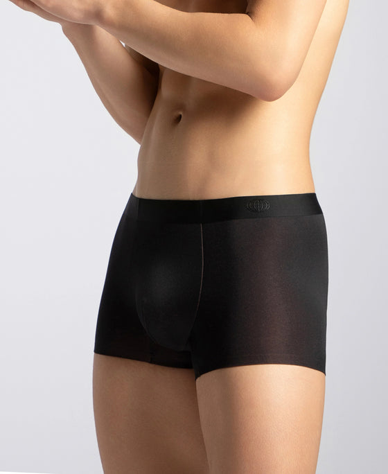 Texcelight Microfiber Elastane Stretch Seamfree Bonded Tech Solid Trunk with Internal Breathable Mesh - Black