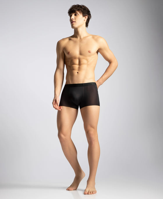 Texcelight Microfiber Elastane Stretch Seamfree Bonded Tech Solid Trunk with Internal Breathable Mesh - Black